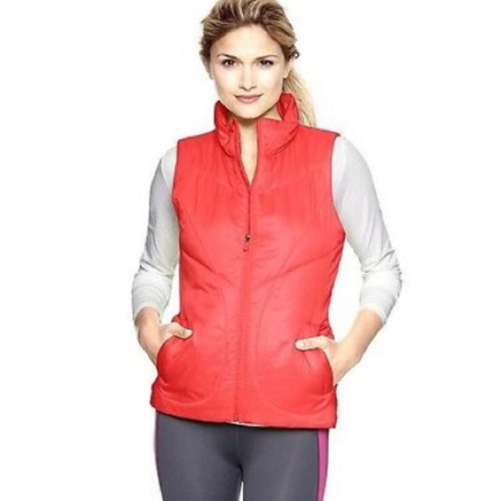 Gap Active Neon Coral Puffer Vest